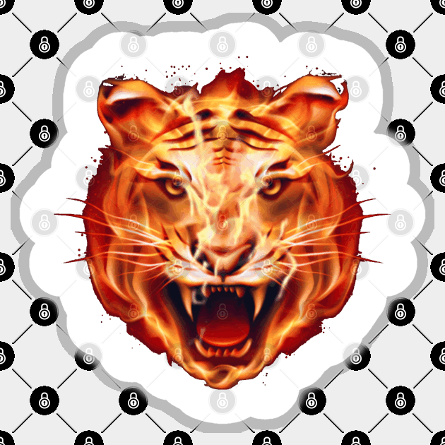 Tiger Sticker by Dorran